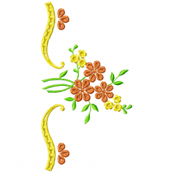 Flowers And Tree Embroidery Design 6 Flowers And Tree Embroidery Design 6